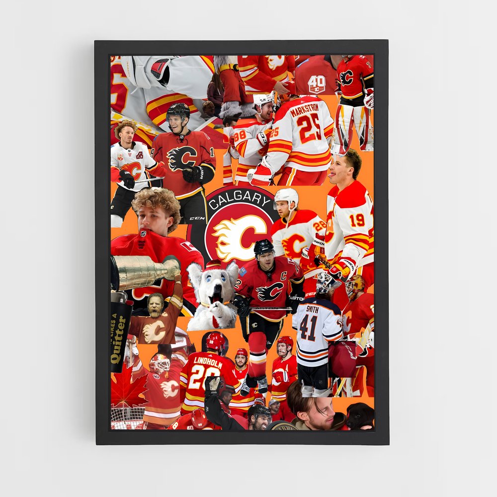 Poster Flames en Fusion – affiche Hockey sur glace (vue 2)